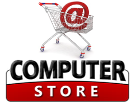 Carrito de compra y logo de Computer Store