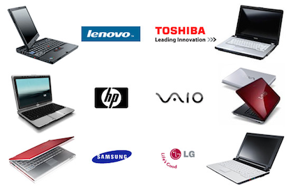 portatiles y logotipos de marca